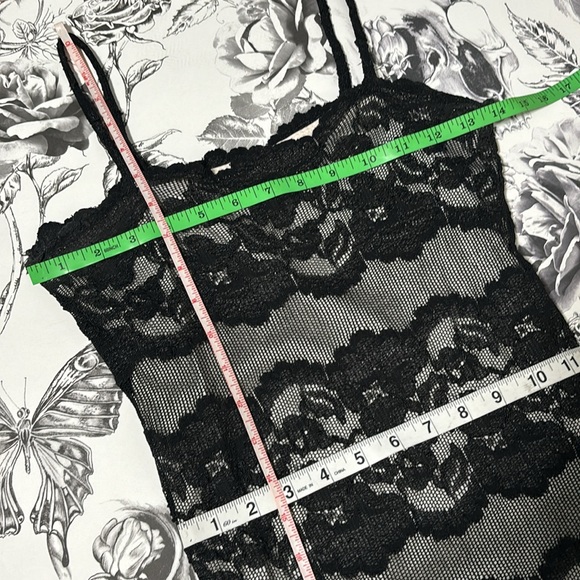 Vintage Bebe Moda Black & White Lace Spaghetti Strap Bodycon Dress, Sz S - Picture 15 of 16